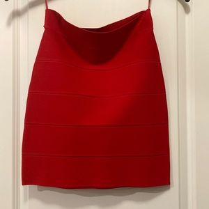 Never worn, NWT BCBGMaxAzria bodycon mini skirt in Medium. Red